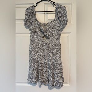 American Eagle Blue Floral Dress Medium